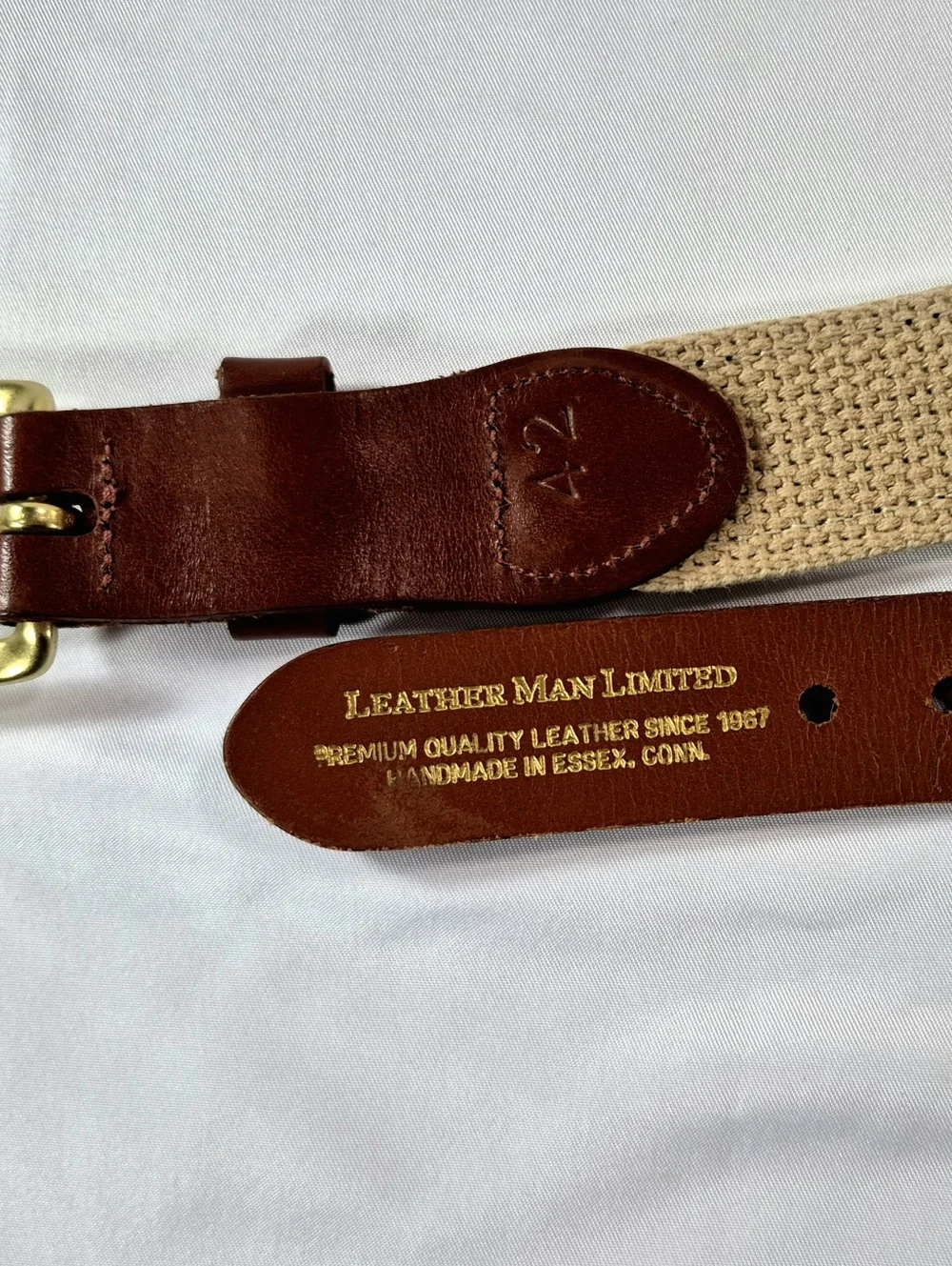 NWOT Leather Man Ltd Jolly Roger Skull & Crossbones Belt  Size 42 Pirate Coastal